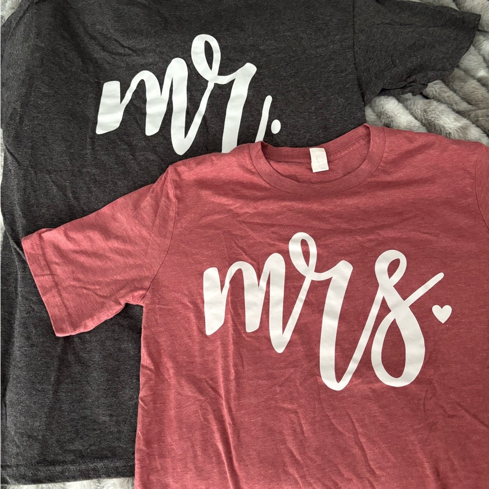 Mr and Mrs tee shirts